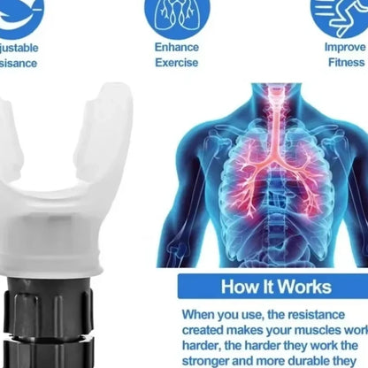 Breathing Exercise For Lungs Portable Breath Fitness Exerciser Device Endurance Workout Device With Adjustable Resistances